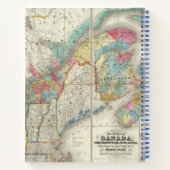 Kaart van de provincies van Canada Notitieboek (Achterkant)