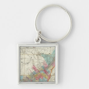 Kaart van de provincies van Canada Sleutelhanger