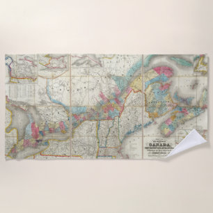 Kaart van de provincies van Canada Strandlaken
