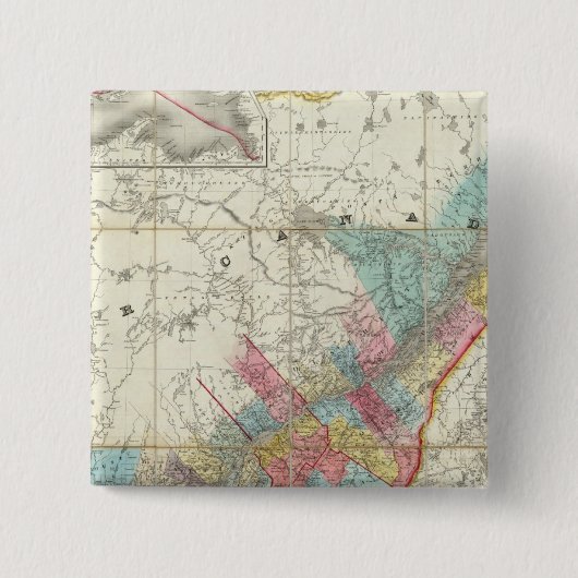 Kaart van de provincies van Canada Vierkante Button 5,1 Cm (Voorkant)