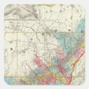 Kaart van de provincies van Canada Vierkante Sticker