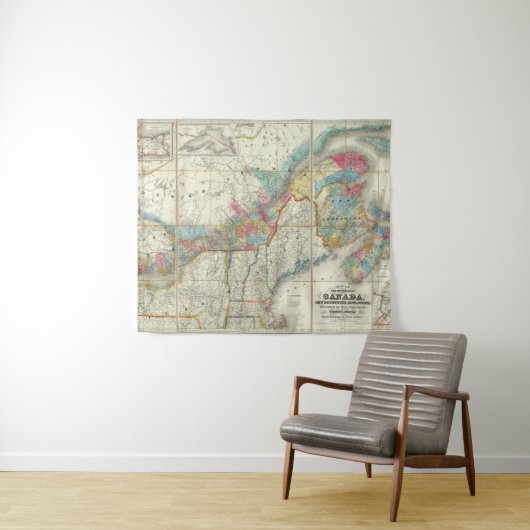 Kaart van de provincies van Canada Wandkleed (In Situ (horizontaal))