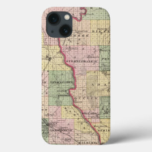 Kaart van de provincies van Juneau en Adams Case-Mate iPhone Case