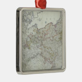 Kaart van de Pruisische staten in 1799 Metalen Ornament (Rechts)