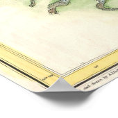 kaart van de Puget Sound (1867) Poster (Hoek)