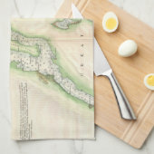  kaart van de Puget Sound (1867) Theedoek (Quarter Fold)