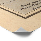  kaart van de Puget Sound (1876) Poster (Hoek)