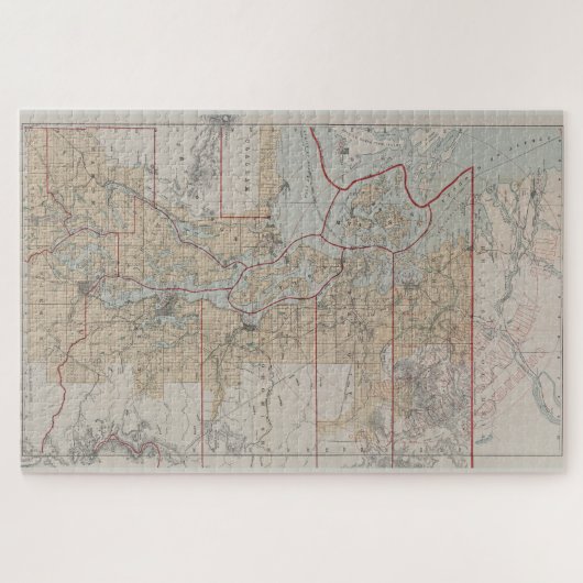  kaart van de Puget Sound (1899) Legpuzzel (Horizontaal)