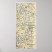  kaart van de Puget Sound (1909) Poster (Voorkant)