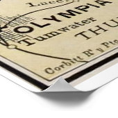 kaart van de Puget Sound (1909) Poster (Hoek)