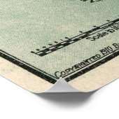 kaart van de Puget Sound (1910) Poster (Hoek)