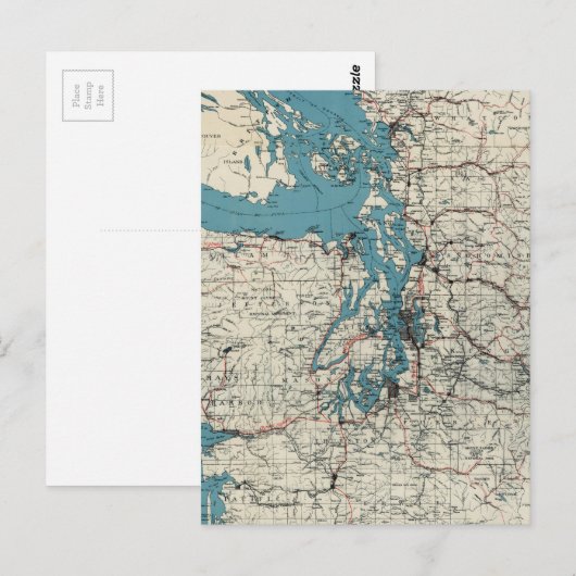 kaart van de Puget Sound (1919) (Voorkant / Achterkant)