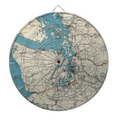  kaart van de Puget Sound (1919) Dartbord (Voorkant)