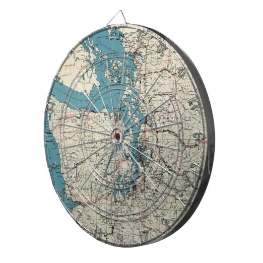  kaart van de Puget Sound (1919) Dartbord (Voorkant Rechts)