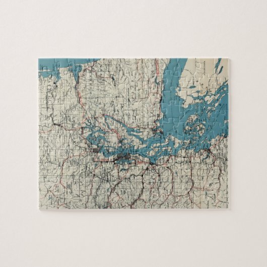  kaart van de Puget Sound (1919) Legpuzzel (Horizontaal)