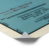 kaart van de Puget Sound (1919) Poster (Hoek)