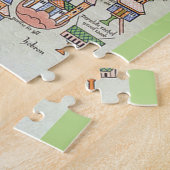 Kaart van de puzzel van Jeruzalem (Zijkant)