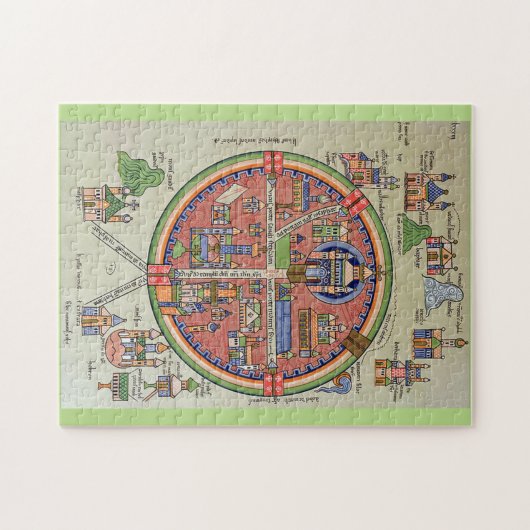 Kaart van de puzzel van Jeruzalem (Horizontaal)