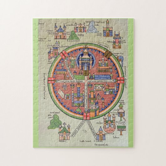 Kaart van de puzzel van Jeruzalem Legpuzzel (Verticaal)