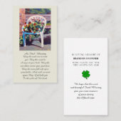 Kaart van de Red Yellow Blue Memorial Service Visitekaartje (Voorkant / Achterkant)