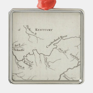 Kaart van de regering van Tennessee Metalen Ornament