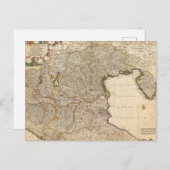 Kaart van de regio Venetië, Italië (Voorkant / Achterkant)