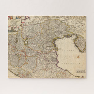 Kaart van de regio Venetië, Italië Legpuzzel
