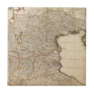 Kaart van de regio Venetië, Italië Tegeltje