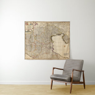 Kaart van de regio Venetië, Italië Wandkleed