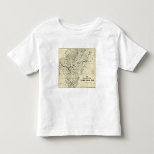 Kaart van de regio's van de provincie Venango Kinder Shirts