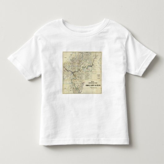 Kaart van de regio's van de provincie Venango Kinder Shirts (Voorkant)