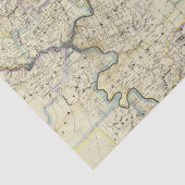 Kaart van de regio's van de provincie Venango Tissuepapier (Detail)