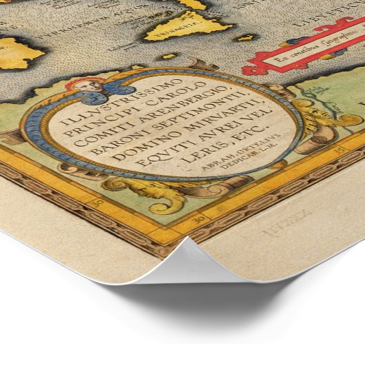 Kaart van de reis van de Argonauts Poster (Hoek)