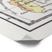 Kaart van de Reizen van Oceanië en Australazië Poster (Hoek)