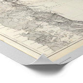 Kaart van de Republiek Chili 18 Poster (Hoek)