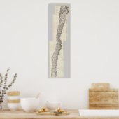 Kaart van de Republiek Chili 18 Poster (Keuken)