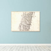 Kaart van de Republiek Chili 3 Canvas Afdruk (Insitu (Houten vloer))