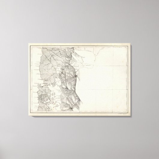 Kaart van de Republiek Chili 8 Canvas Afdruk (Voorkant)