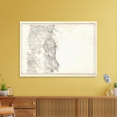 Kaart van de Republiek Chili 8 Canvas Afdruk (Insitu (Woonkamer))