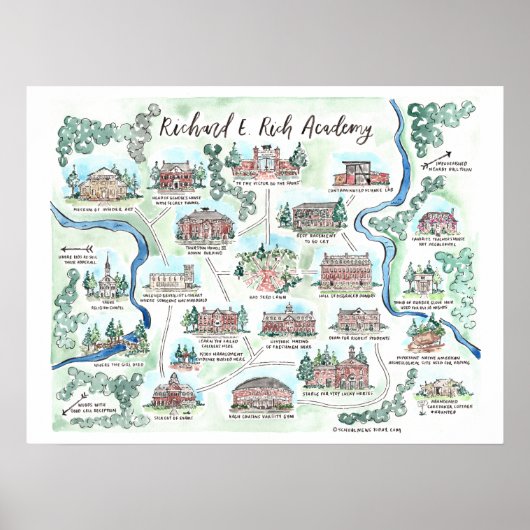Kaart van de Richard E Rich Academy Poster (Voorkant)