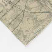  kaart van de Richmond Virginia Area (1864) Fleece Deken (Hoek)