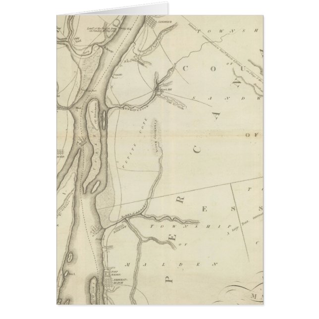 Kaart van de rivier de Detroit (Voorkant)