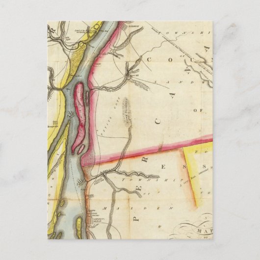 Kaart van de rivier de Detroit en het aangrenzende (Voorkant)