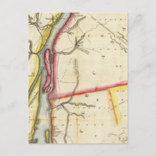 Kaart van de rivier de Detroit en het aangrenzende