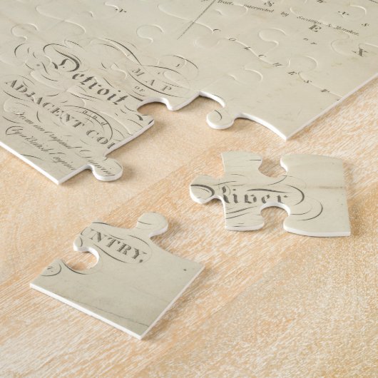 Kaart van de rivier de Detroit Legpuzzel (Zijkant)