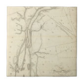 Kaart van de rivier de Detroit Tegeltje (Voorkant)