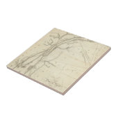 Kaart van de rivier de Detroit Tegeltje (Zijkant)