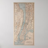  kaart van de rivier de Hudson (1919) Poster (Voorkant)