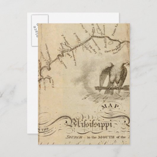 Kaart van de Rivier van de Mississippi (Voorkant / Achterkant)