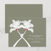 Kaart van de Rode Liefde Roodliefdesbruiloft met g (Voorkant / Achterkant)